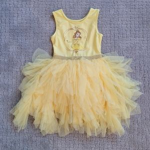 Toddler Girls Disney Princess Belle Sleeveless Tutu Dress